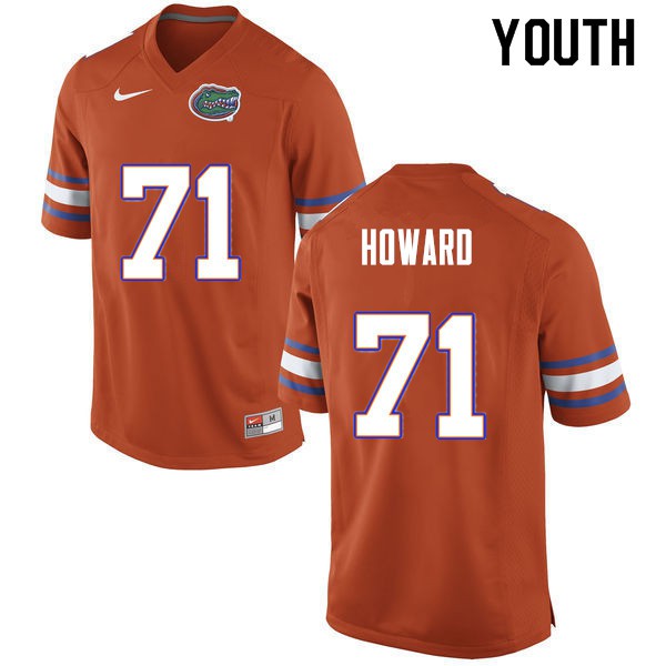 Youth #71 Chris Howard Florida Gators College Football Jerseys Orange